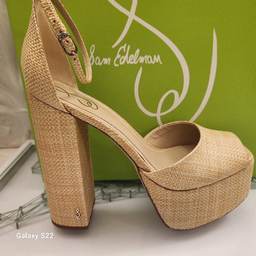 Sam Edelman " Kori" Beach wind Basket Weave Platform Sandals. NIB. Size 9